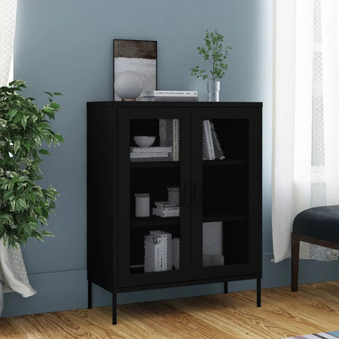 Lady Jillian -  Storage Cabinet Black 80x35x101,5 cm Steel - Model 4